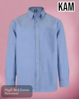 Denim Blue King Size Oxford Shirt - KBS 664A