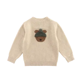 Denn Merino Wool Sweater | Bear | Biscotti Melange