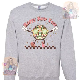 Disco New Year Star Sunglasses Ash Sweatshirt