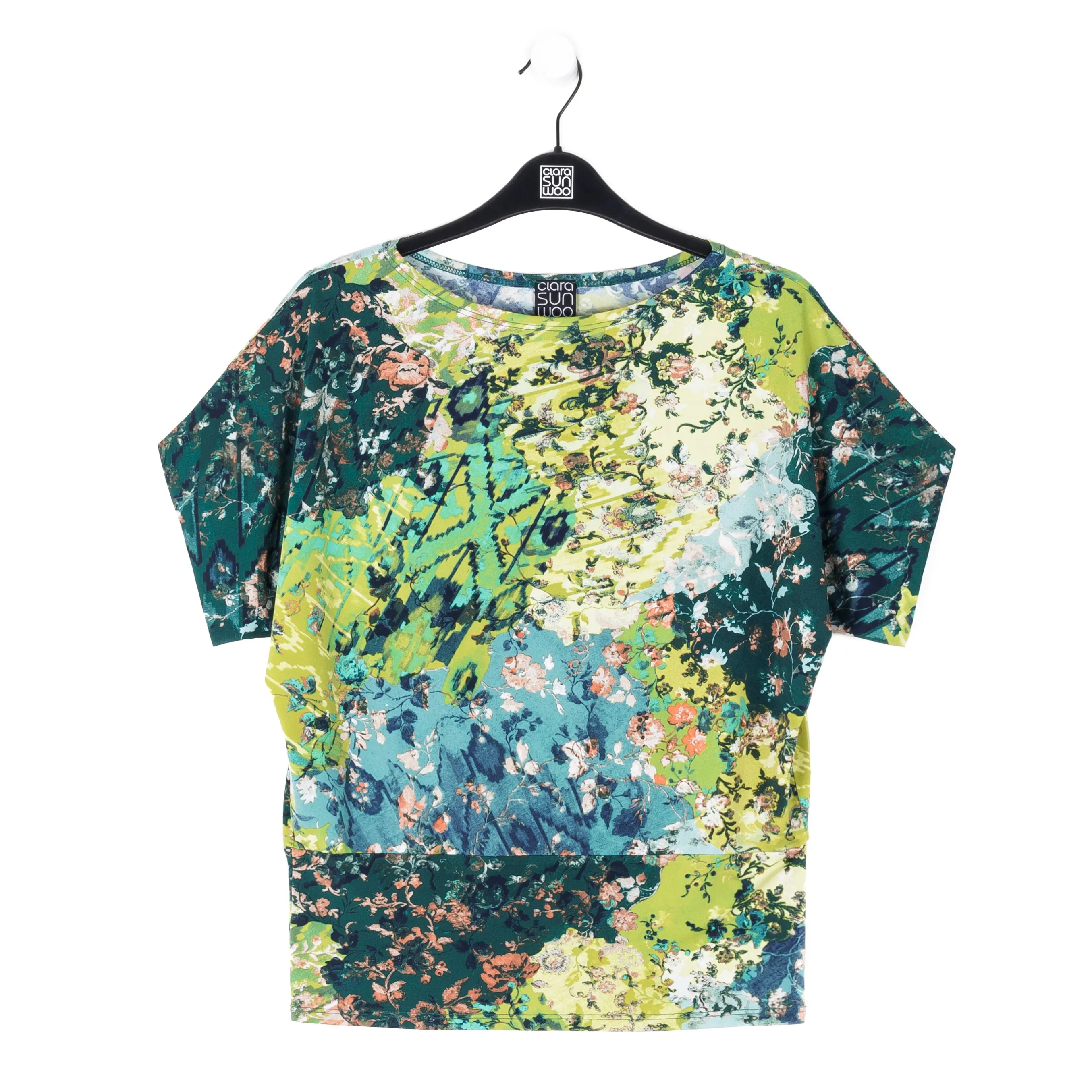 Dolman Short Sleeve Top - Floral Patch - Final Sale!