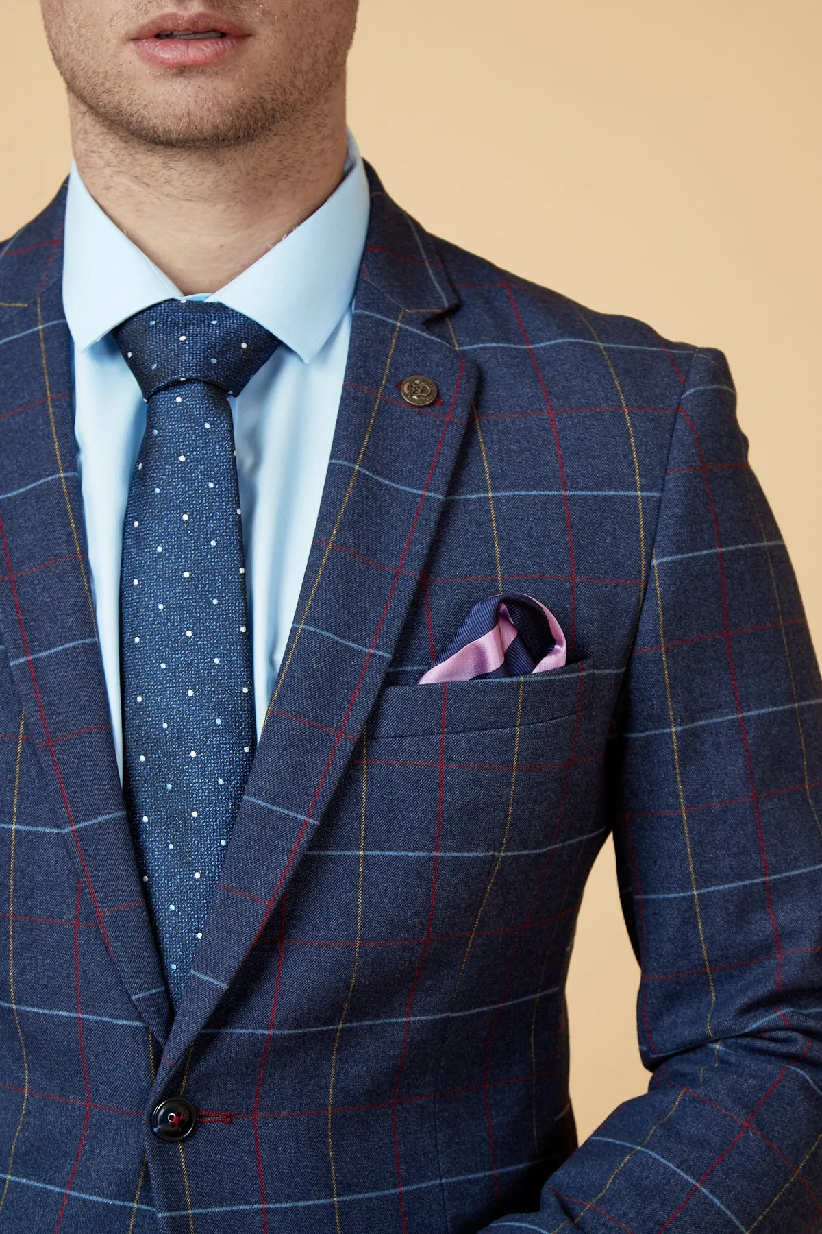 DRAKE - Navy Check Blazer