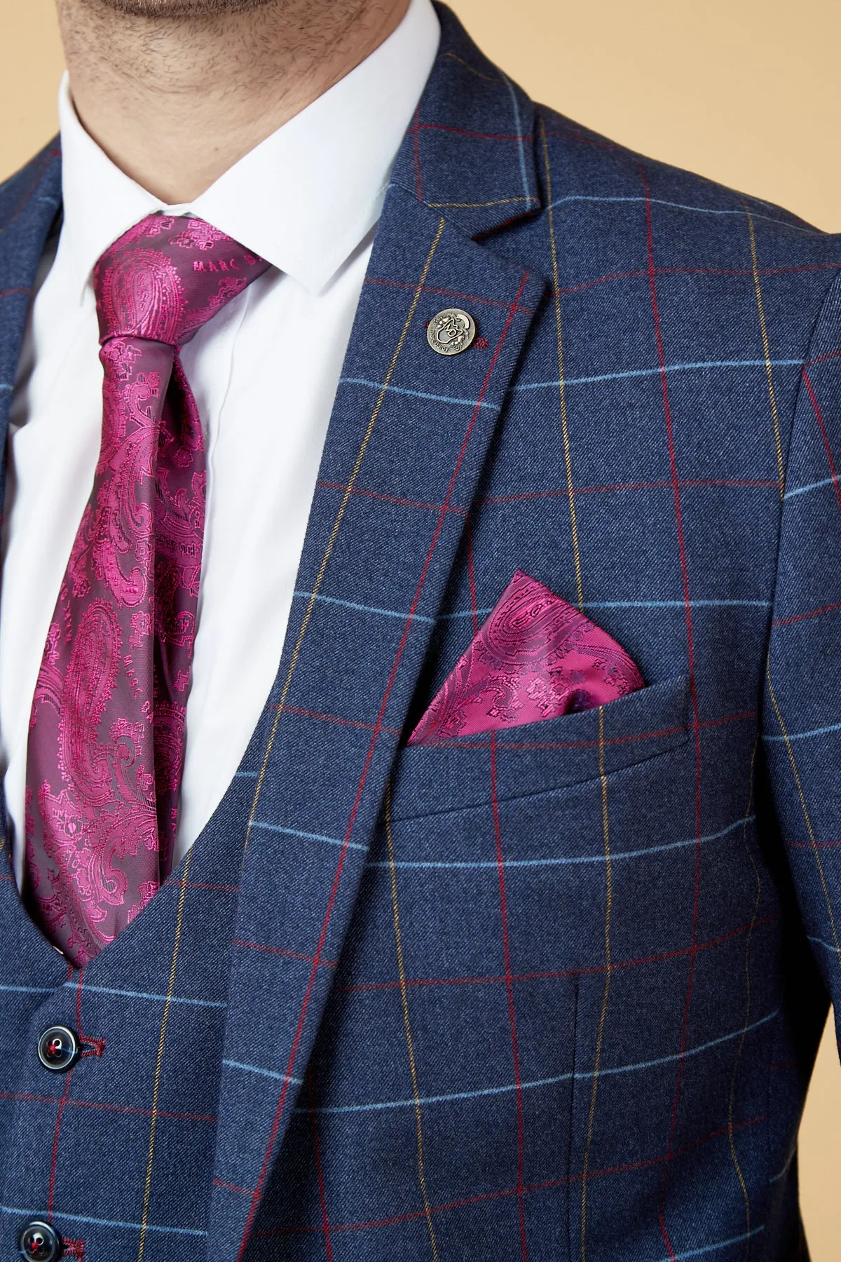 DRAKE - Navy Check Blazer