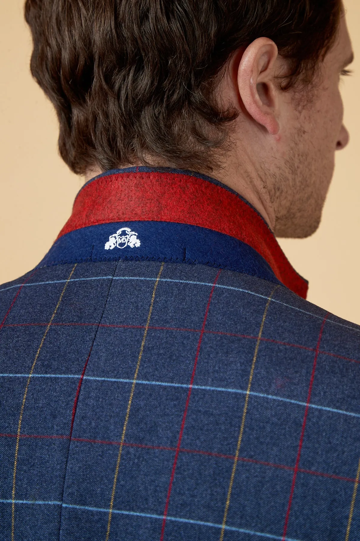 DRAKE - Navy Check Blazer