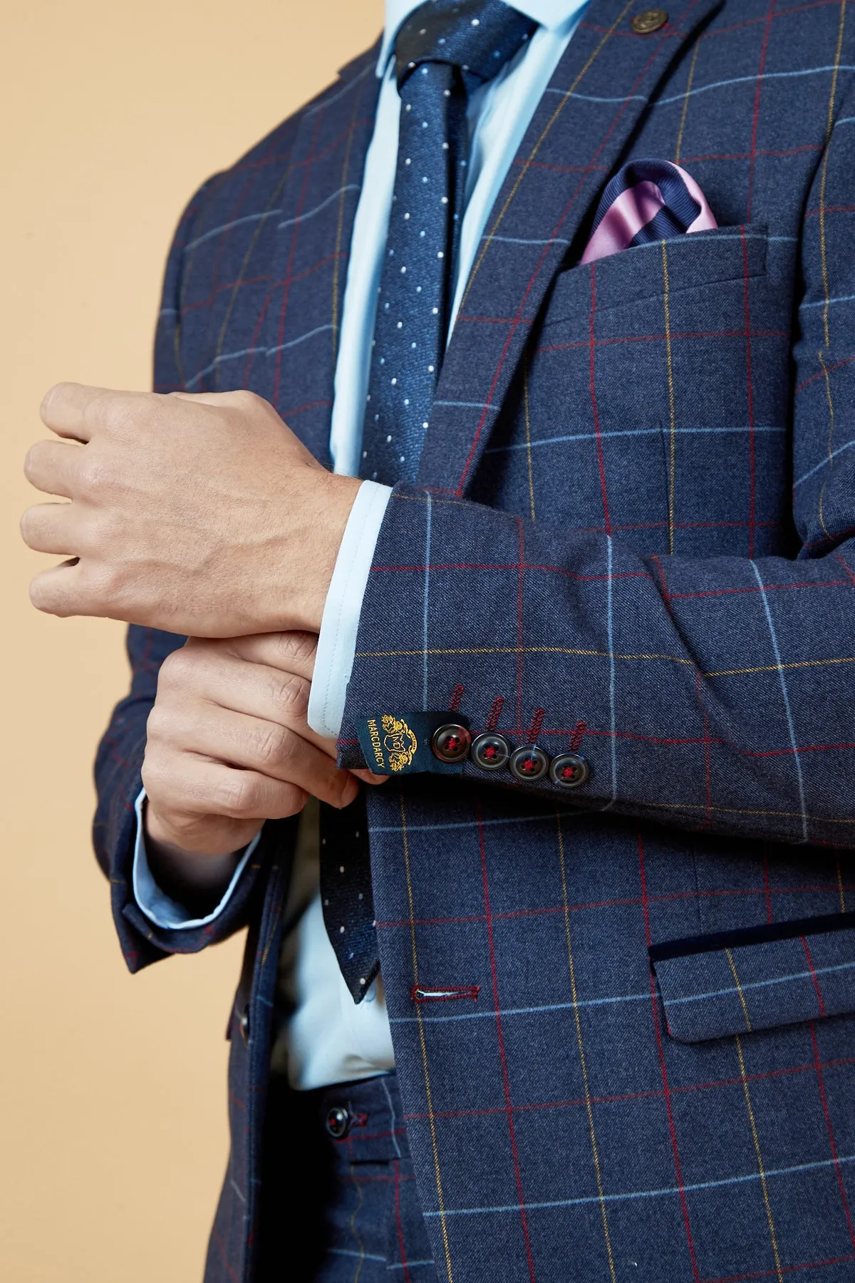 DRAKE - Navy Check Blazer