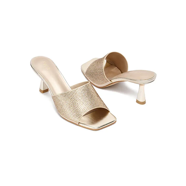 Embellished Square Toe Mule HL 133