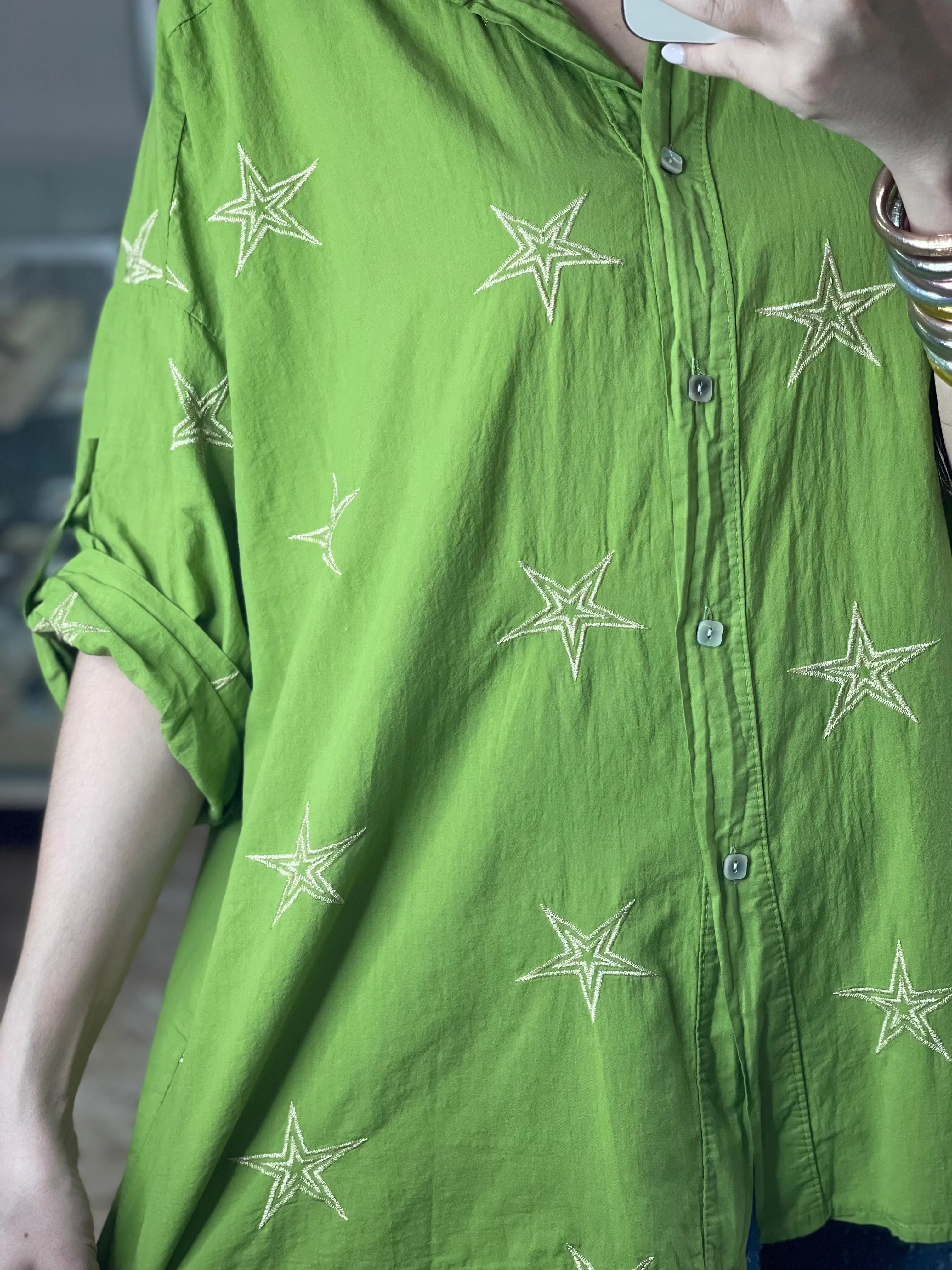 Embroidered Stars OS Top
