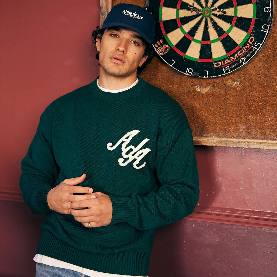 Forest Green AdA Knitted Crew