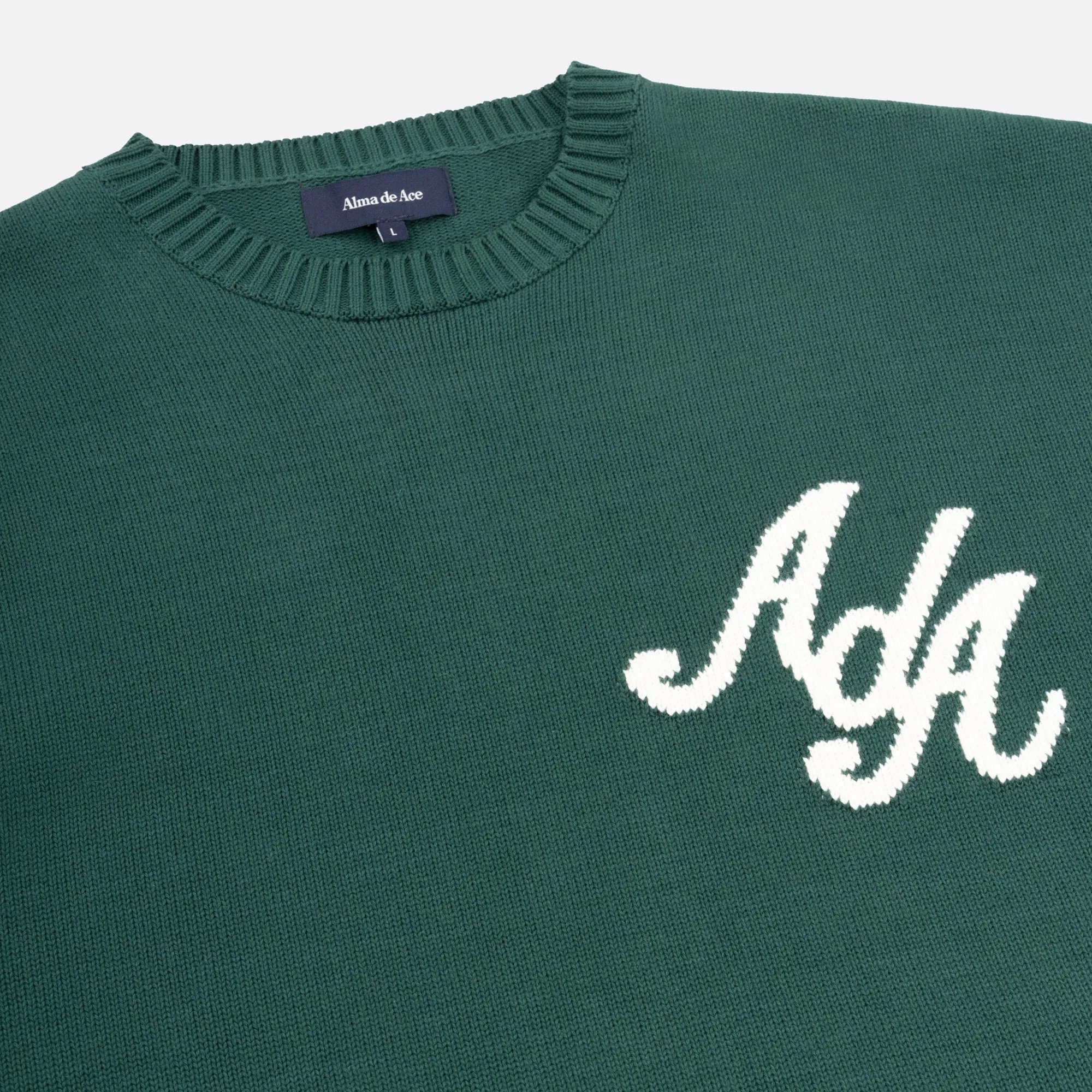 Forest Green AdA Knitted Crew