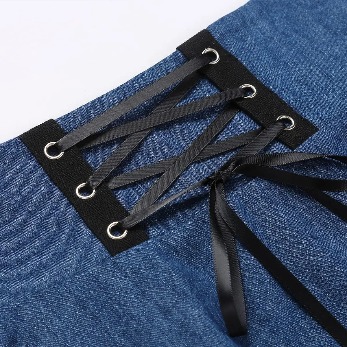 IDEALSANXUN Gothic Plaid Mini Skirts for Women Short High Waist Plaid Skirts
