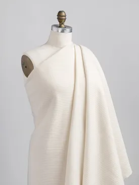 Italian Textured Wool Coating Deadstock - Ivory - Swatch