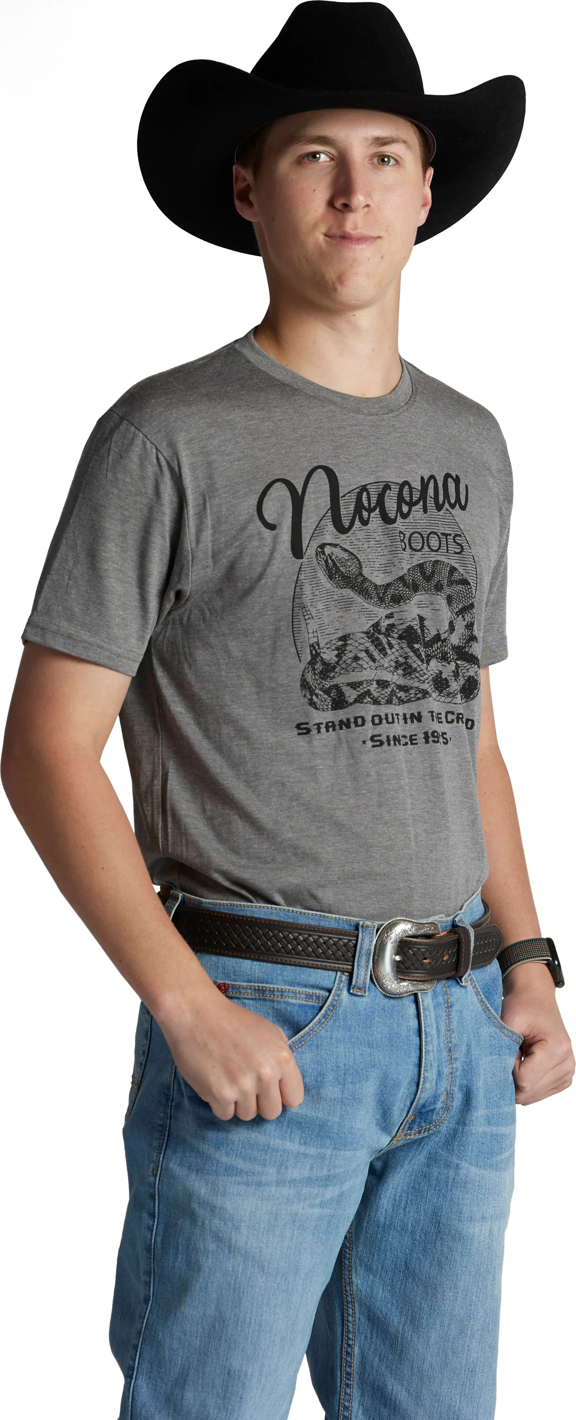 Justin Brands Nocona T-Shirt G3215 Rattle Snake