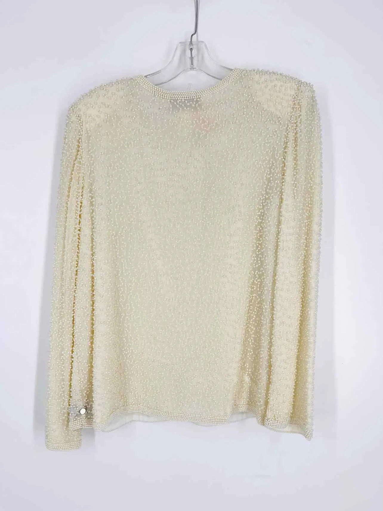 Lawrence Kazar Size M Cream Beaded NEW Vintage Blazer