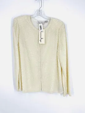 Lawrence Kazar Size M Cream Beaded NEW Vintage Blazer
