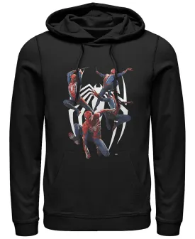 Men's Marvel Gamerverse T-Shirt with Spiderman Logo on Chest Fifth Sun hooded pullover, black