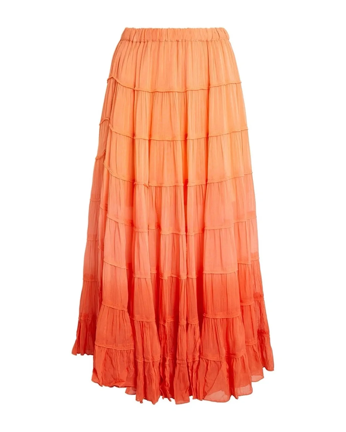 MIDI TIERED OMBRE SKIRT