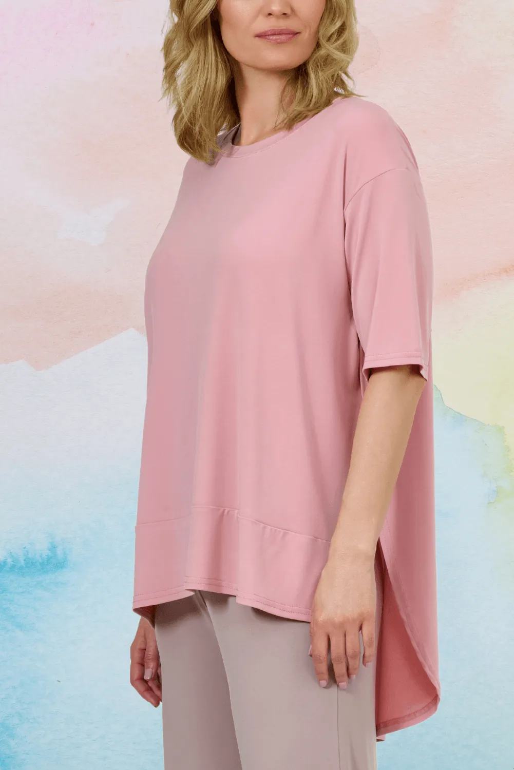Mixed Media Tunic Rose
