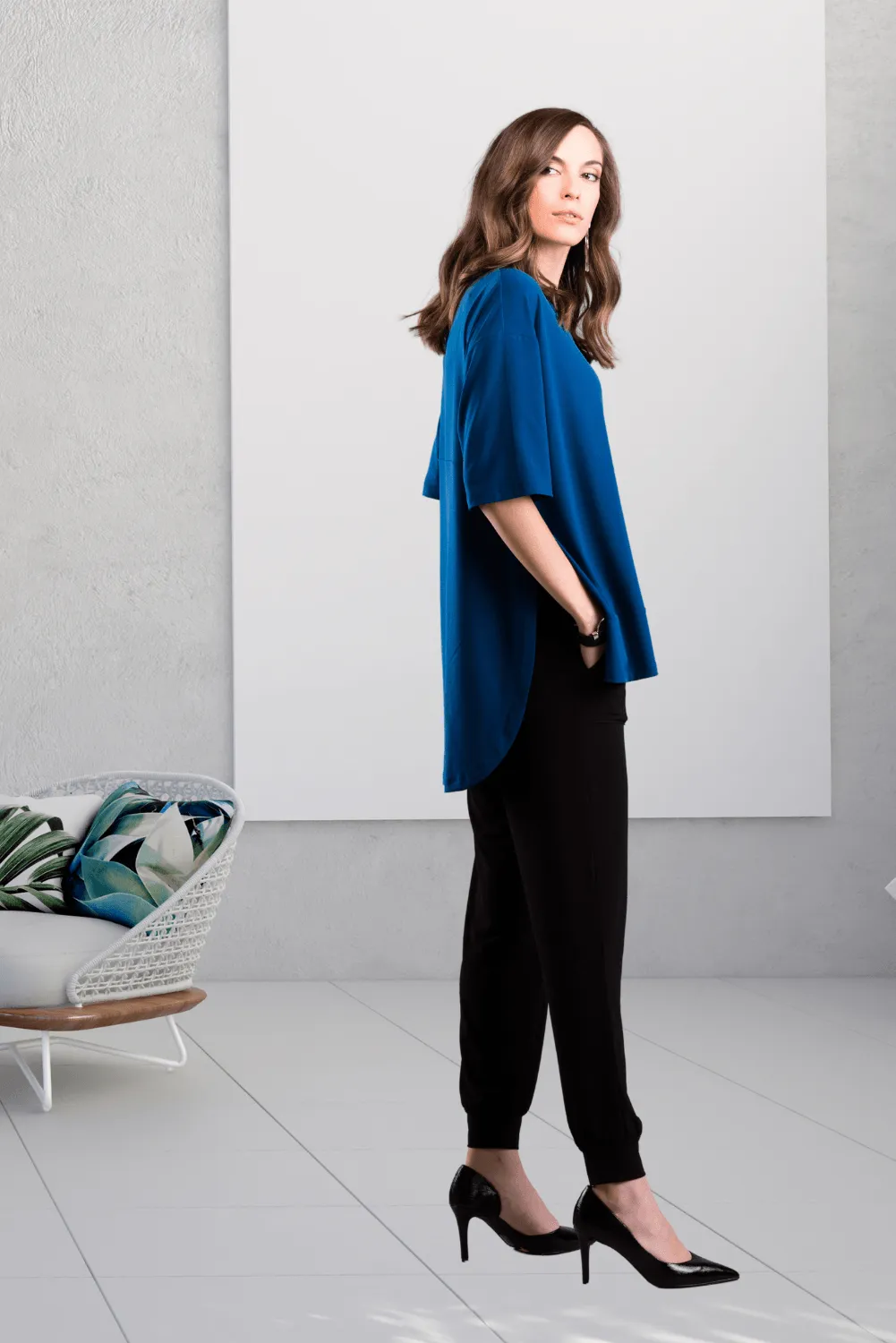 Mixed Media Tunic Teal