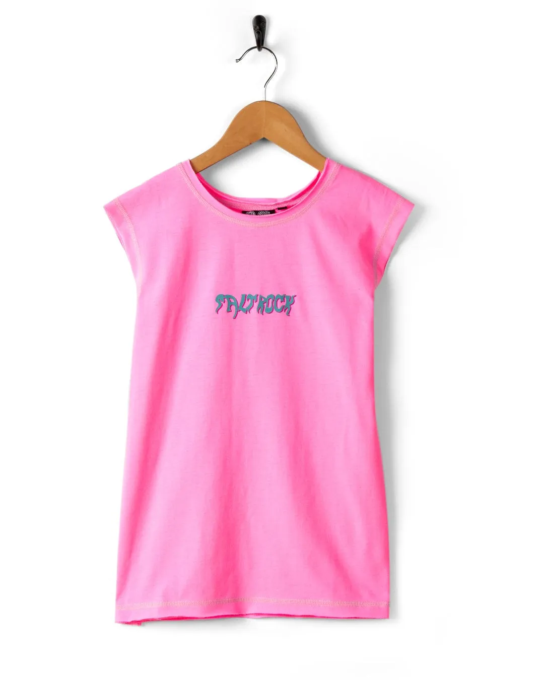 Mystic Skulls - Recycled Kids Longline Vest - Pink
