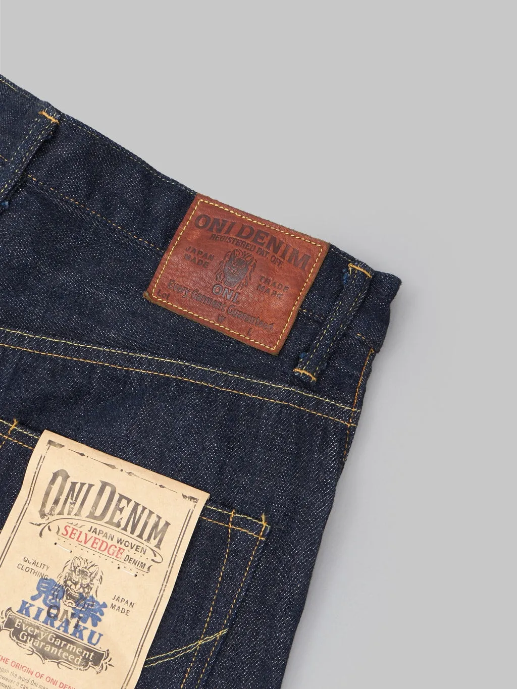 ONI Denim 022-KI Kiraku 12oz Relax Straight Jeans - Comfortable and Stylish