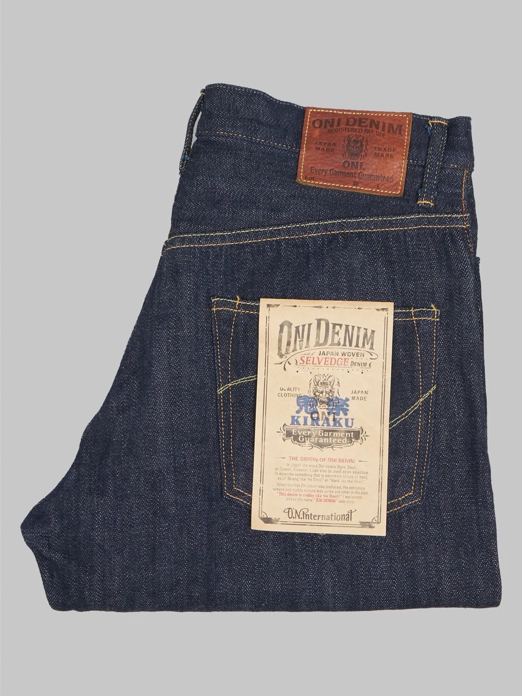 ONI Denim 022-KI Kiraku 12oz Relax Straight Jeans - Comfortable and Stylish