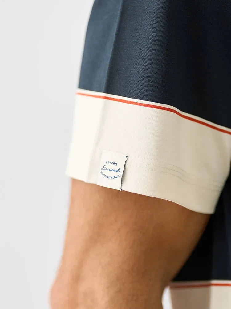Oversize Sorona Cooling Tech Fabric T-shirts with Striped Tops