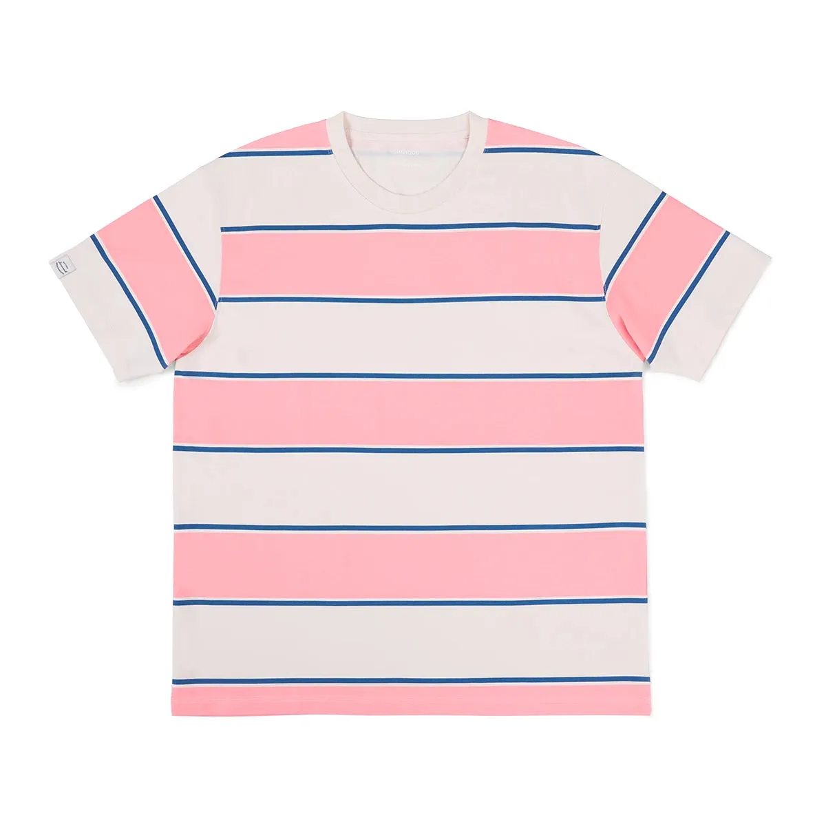 Oversize Sorona Cooling Tech Fabric T-shirts with Striped Tops