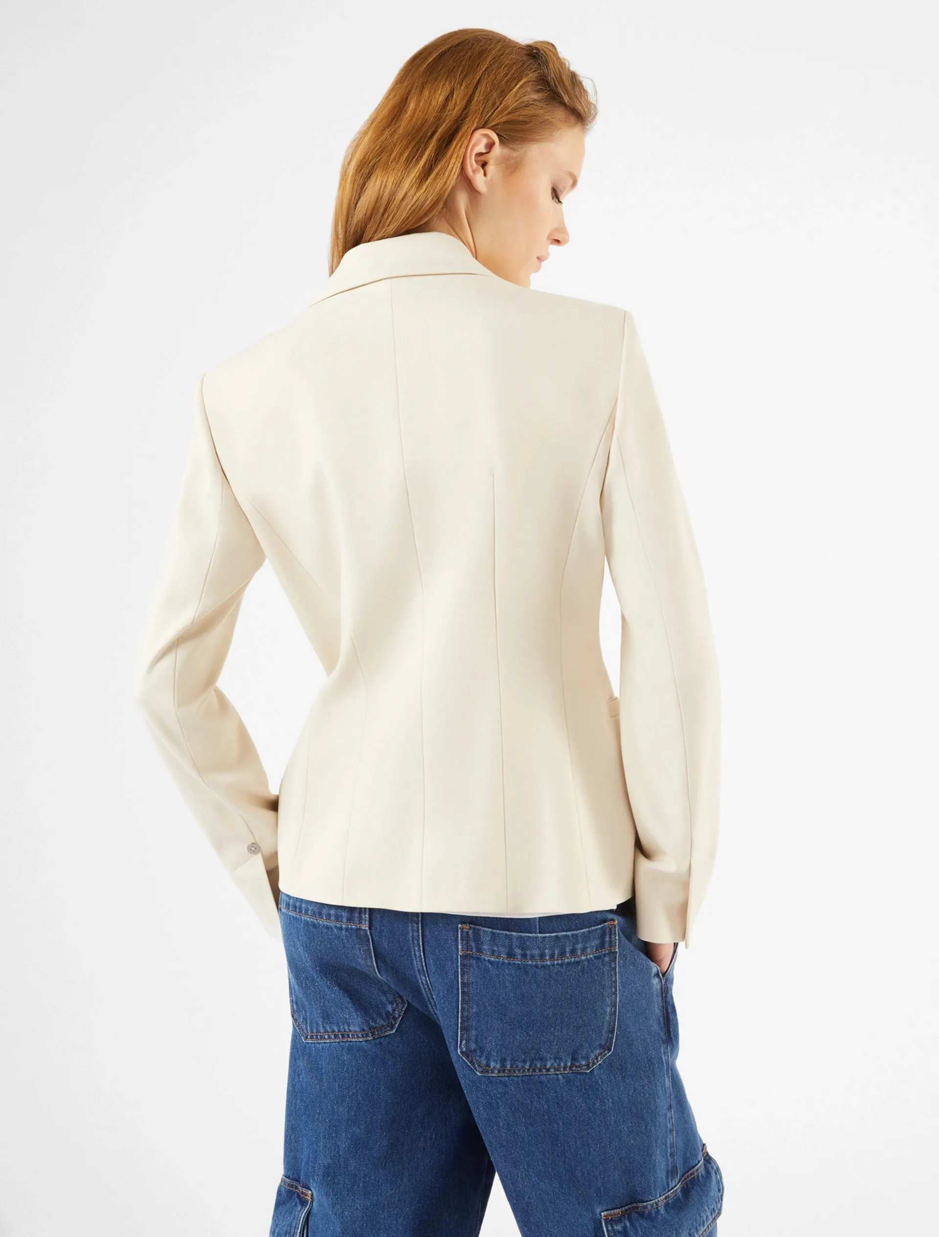 Penny Black Cesira Cream Stretch Blazer
