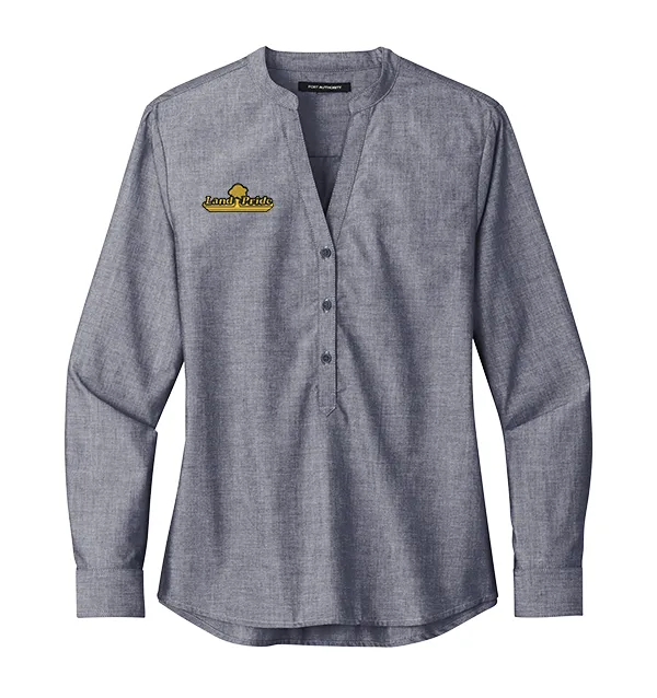Port Authority® Ladies Long Sleeve Chambray Easy Care Shirt