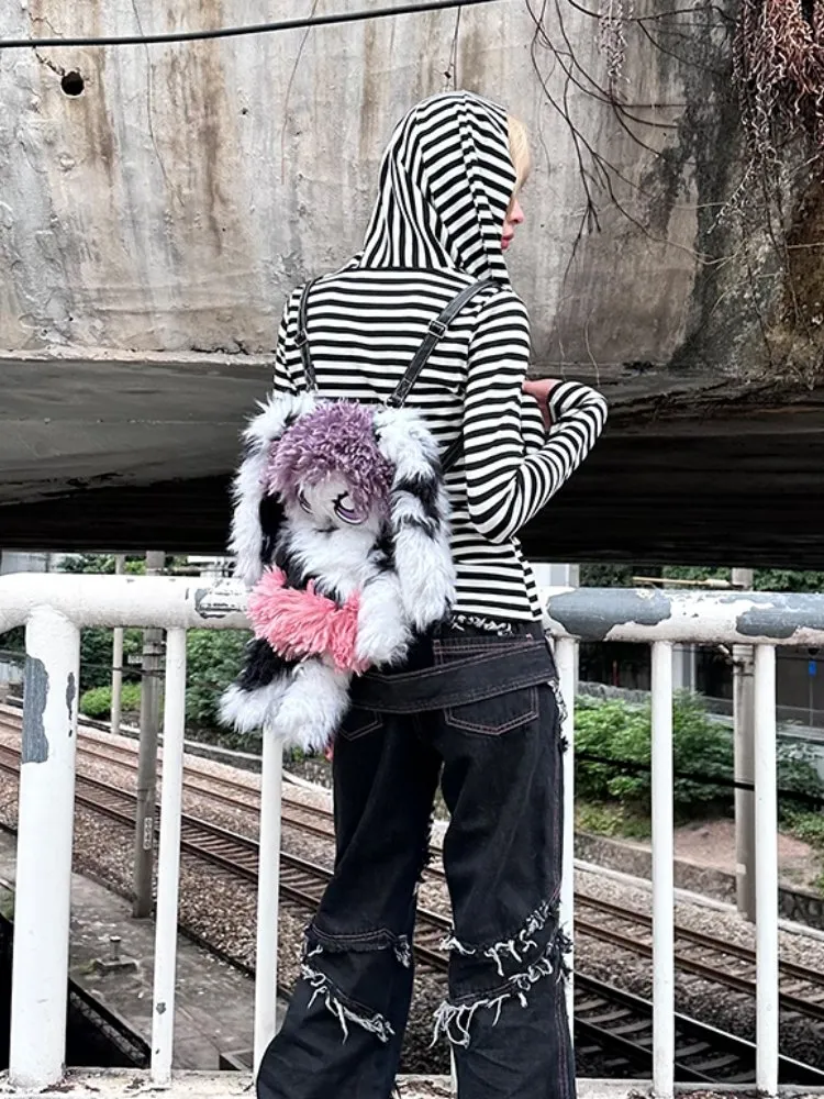 rabbit ears striped top【s0000000028】