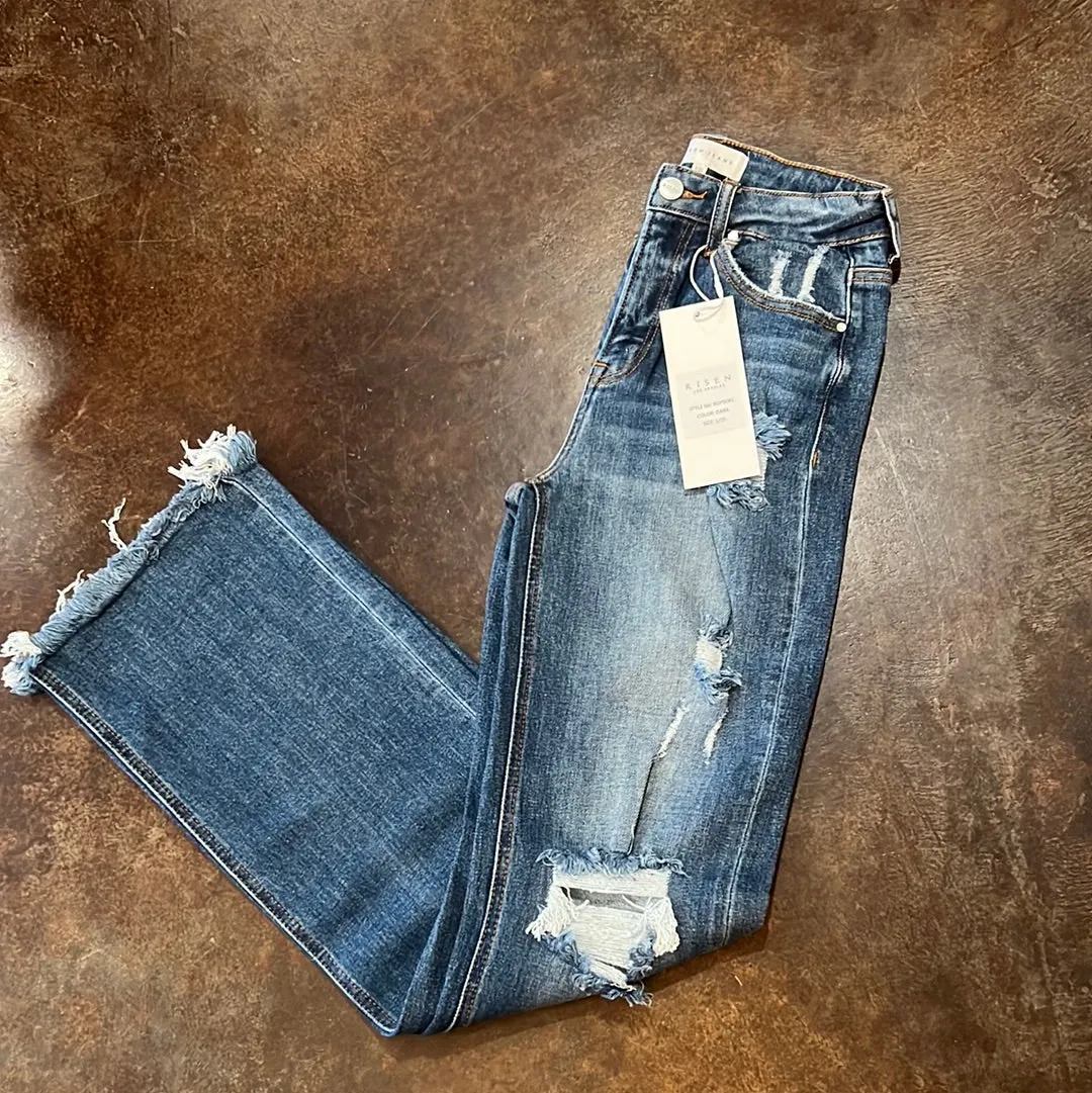 RISEN High Rise Straight Denim