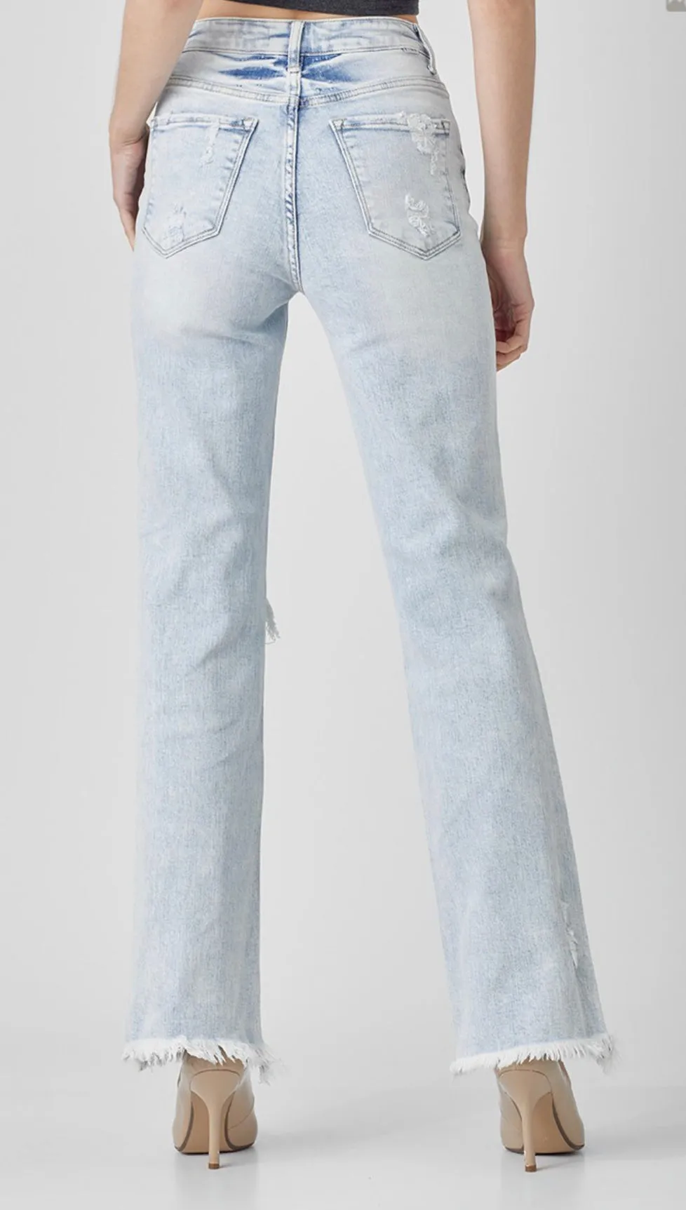 RISEN High Rise Straight Denim