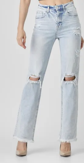 RISEN High Rise Straight Denim