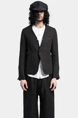 Single button linen blazer