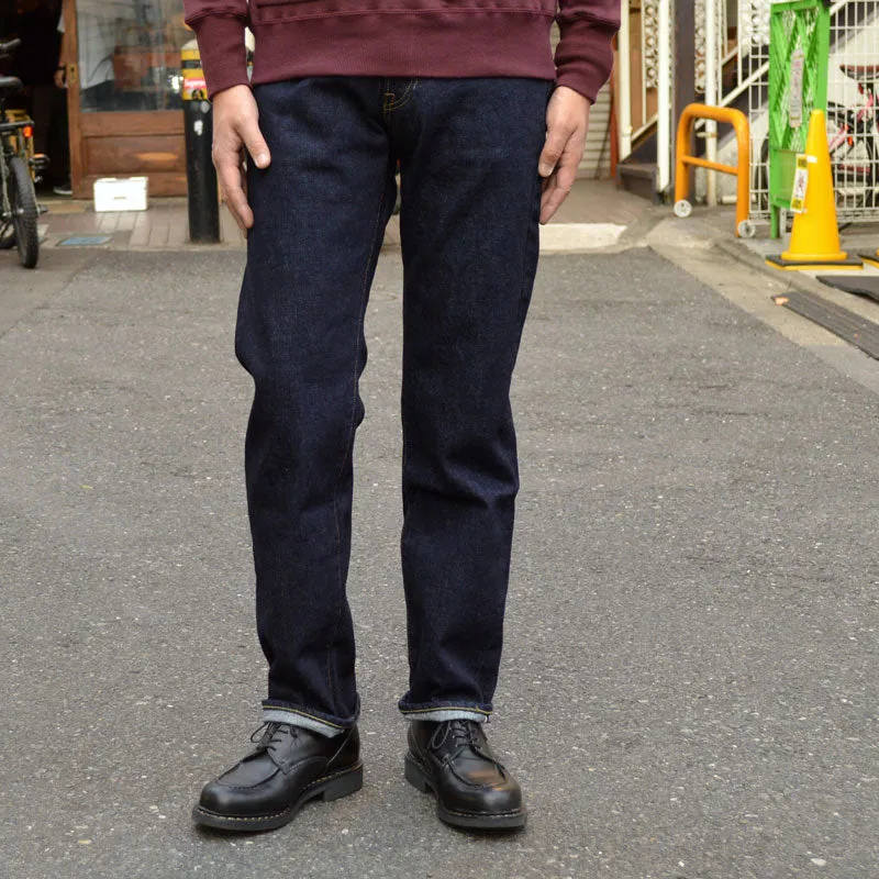 Premium 14oz Selvedge Denim Straight Fit Jeans in SJ101 Indigo