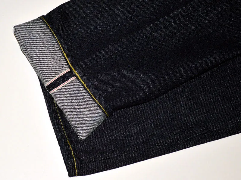 Premium 14oz Selvedge Denim Straight Fit Jeans in SJ101 Indigo