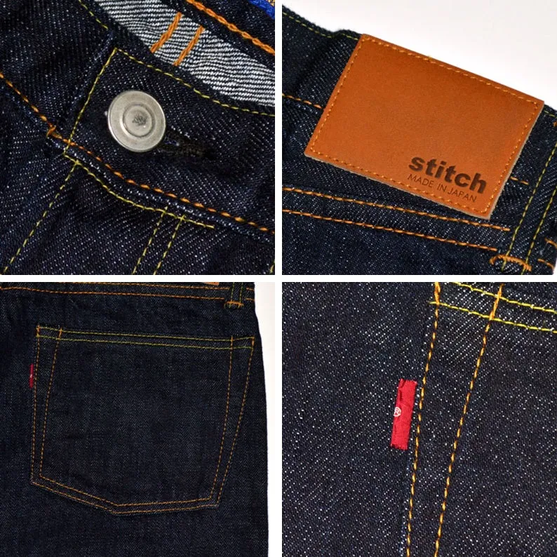 Premium 14oz Selvedge Denim Straight Fit Jeans in SJ101 Indigo