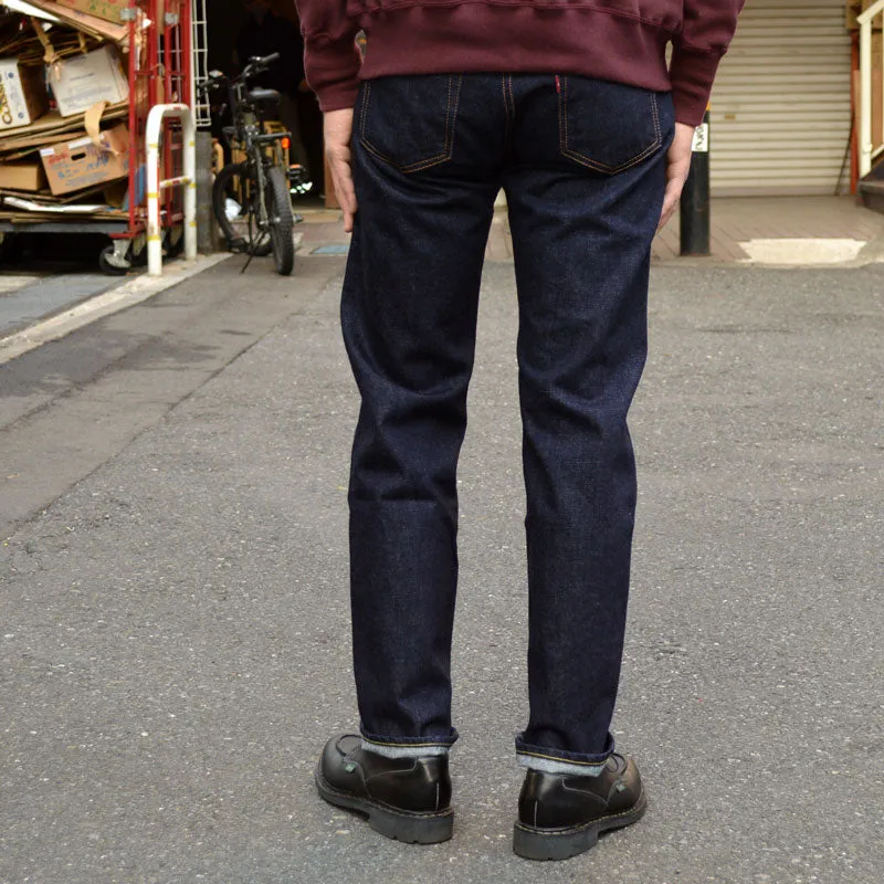 Premium 14oz Selvedge Denim Straight Fit Jeans in SJ101 Indigo