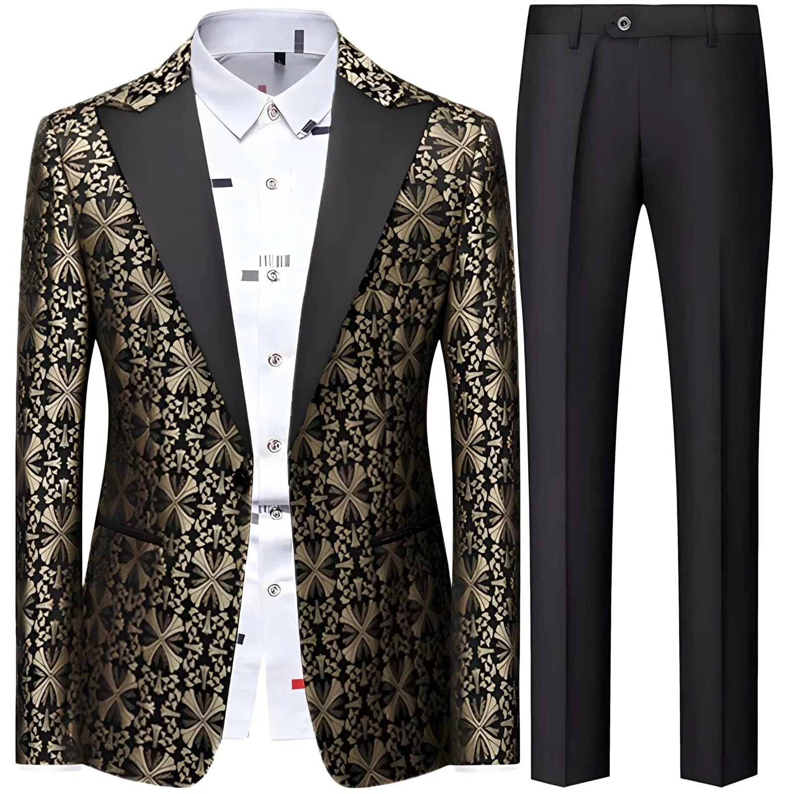 The Helios Jacquard Slim Fit Two-Piece Suit - Multiple Colors
