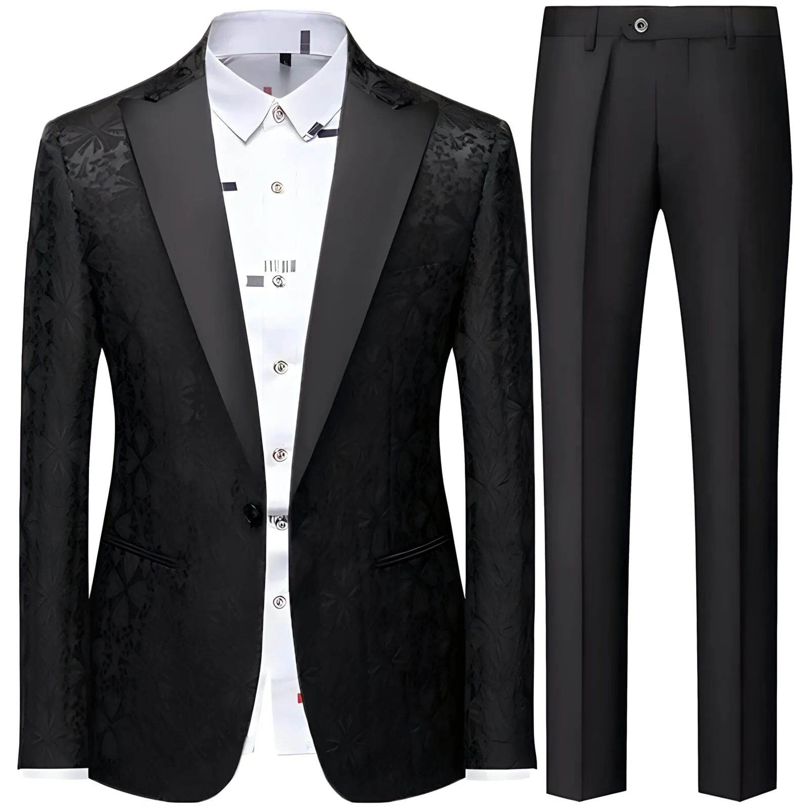 The Helios Jacquard Slim Fit Two-Piece Suit - Multiple Colors