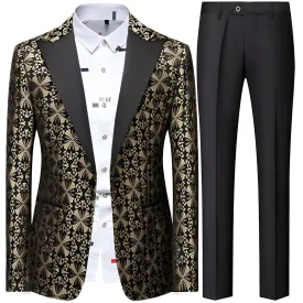 The Helios Jacquard Slim Fit Two-Piece Suit - Multiple Colors