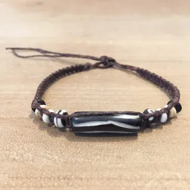 Tribal Batik Bone Wax Cord Bracelet