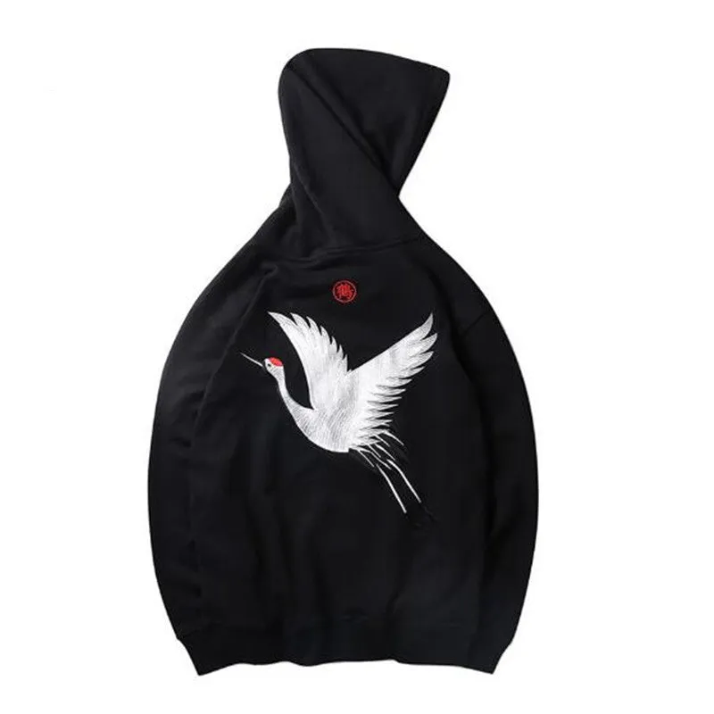 Unisex Crane Graphic Hoodies
