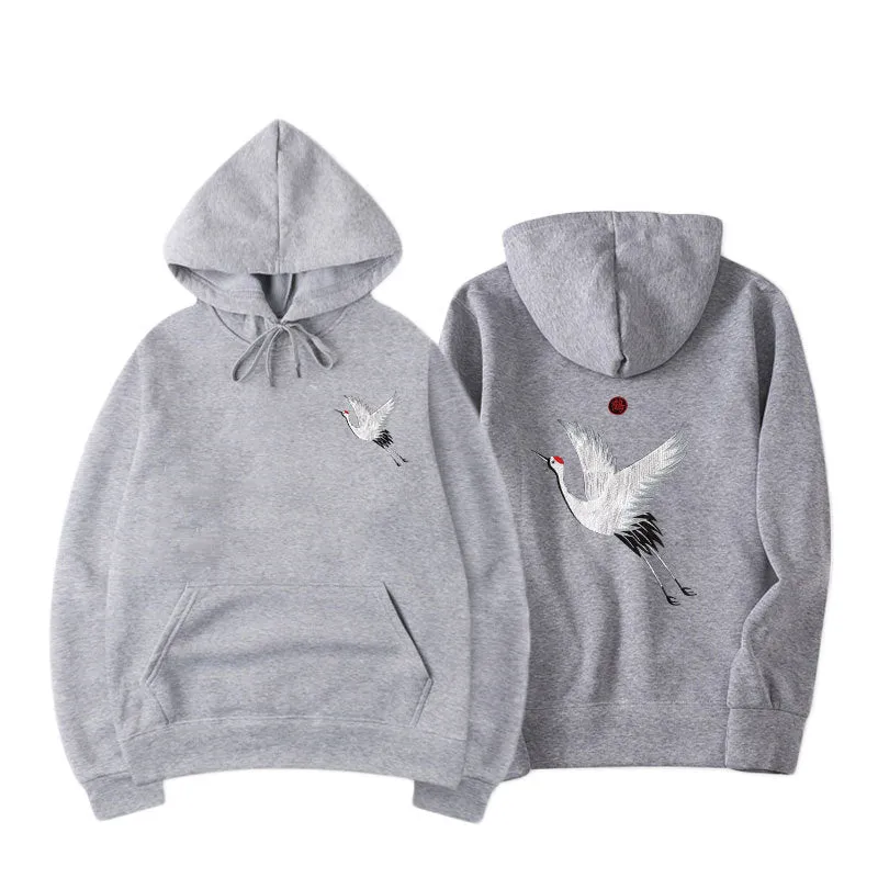 Unisex Crane Graphic Hoodies