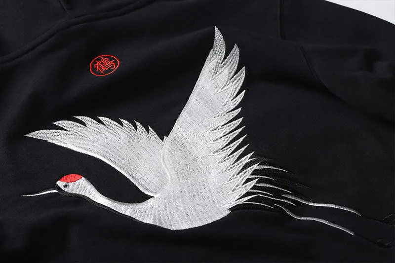 Unisex Crane Graphic Hoodies
