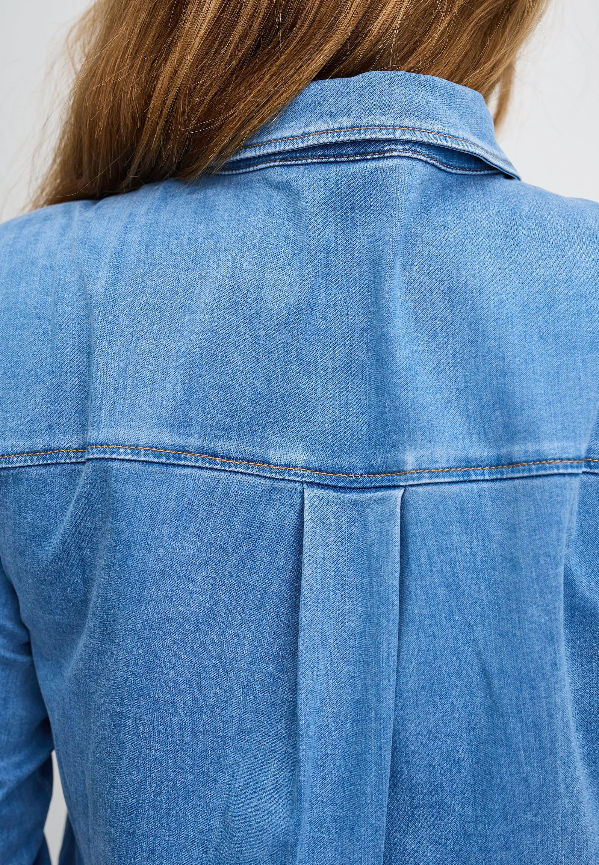 Vitta Denim Shirt LS - Washed Blue Denim