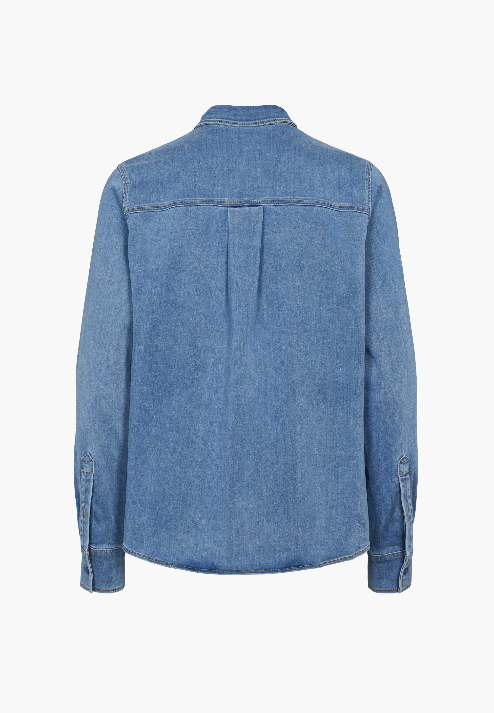 Vitta Denim Shirt LS - Washed Blue Denim