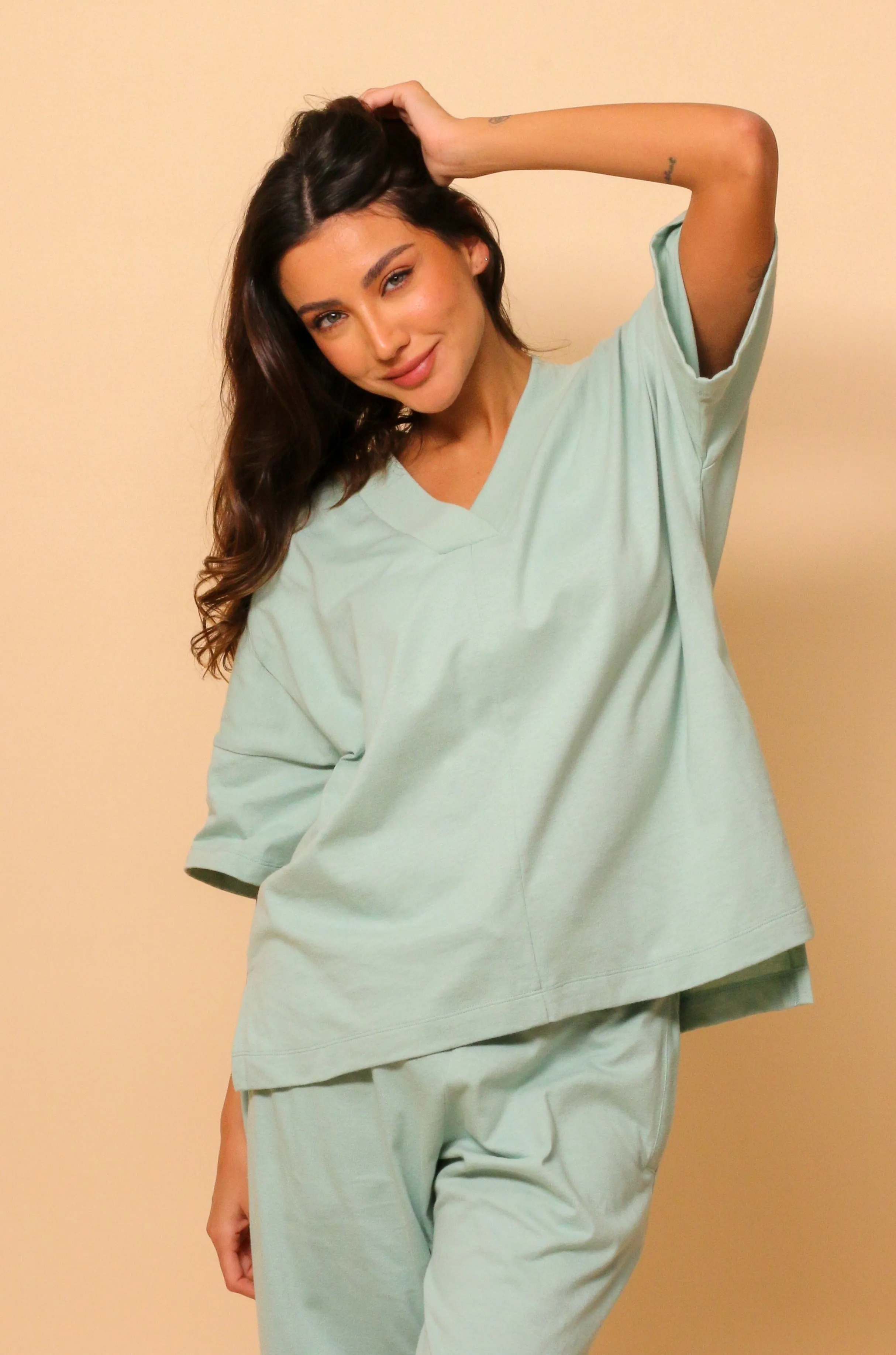 Women's Allergy-Free Victoria V-neck Oversized Top