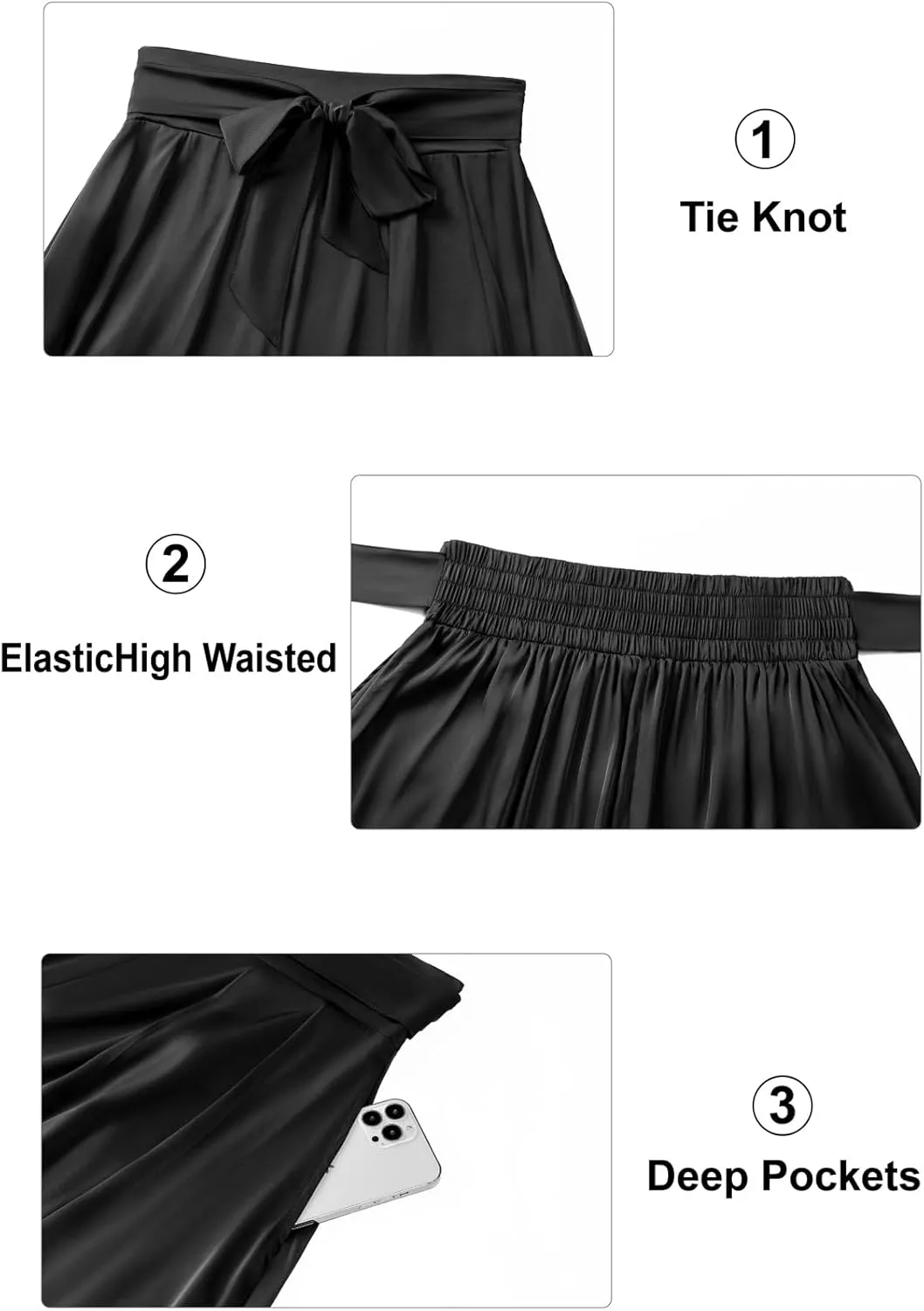 Women's Flowy A Line Skirts,Work Skirts for Women,Maxi Skirts for Women with Pockets