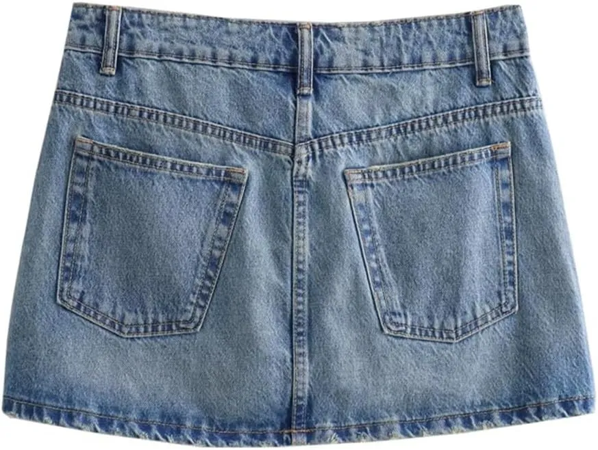 Women's Mini Skirts Spring and Summer Women Denim Skirts Casual Ladies Skirt